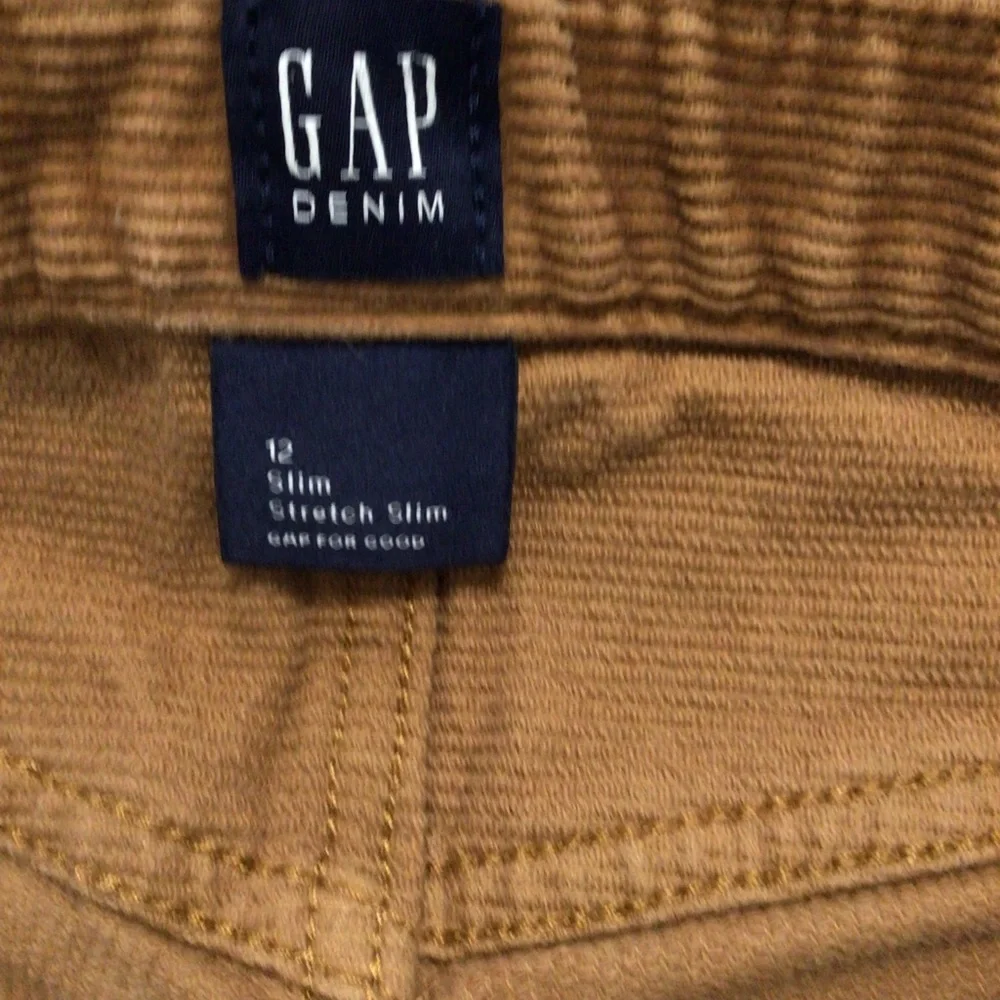 GAP Brown Stretch Slim Adjustable Waist Corduroy Pants 12